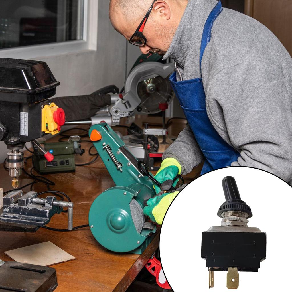 Easy To Install 4 Pin Toggle Control Versatile 4 Pin Toggle Switches PVC for Home Electrical & Steampunk Uses