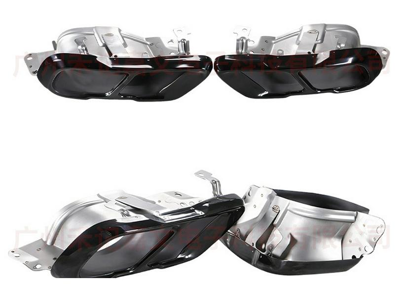 Black Stainless Steel Square Tailpipe Tip for BMW X5 X6 X7 G05 G06 G07