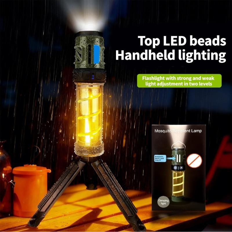 Plastic 5 Setting Camping Lamp with Adjustable Brightness Easy to Operate for Night Walks Campgrounds Home Power Outages