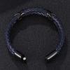Men Jewelry Multilayer Braided Leather Bracelet Handmade Bracelet Black Stainless Steel Clasps Men Wrist Bangles