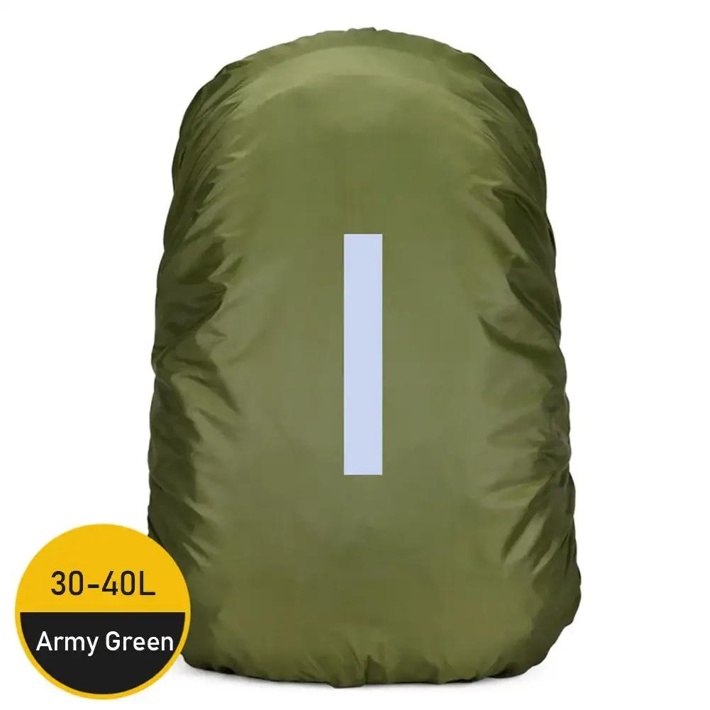 

30-40L Reflective Waterproof Backpack Rain Cover Outdoor Sport Night Cycling Safety Light Raincover Case Bag Camping Hiking