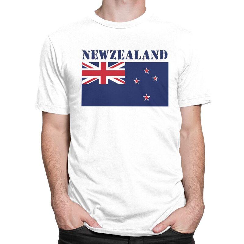 Custom New Zealand Flag T Shirt for Men Pure Cotton Tshirt Casual Tee Tshirt Clothing