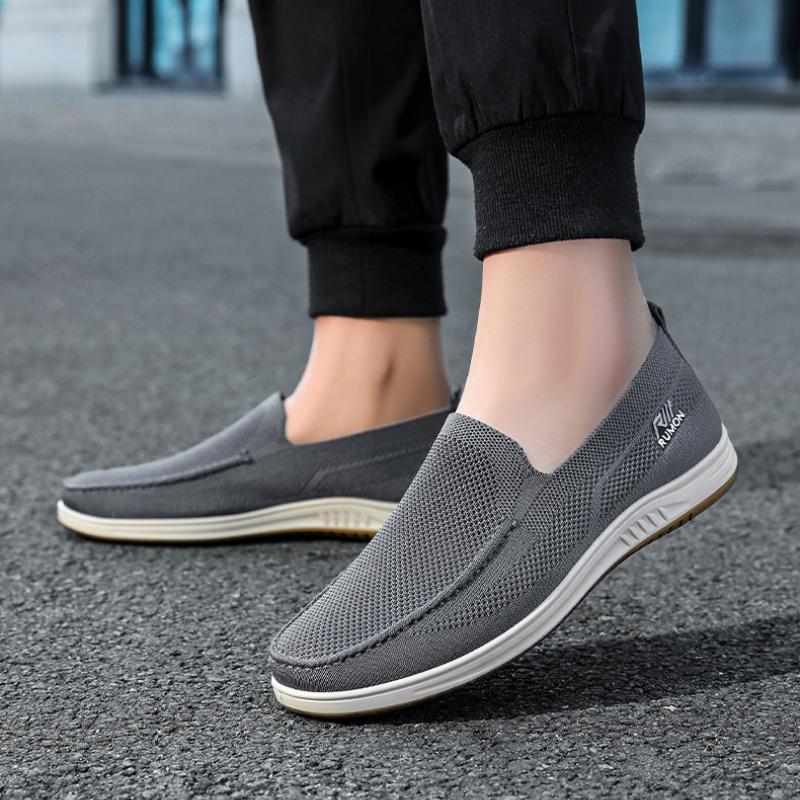 Summer Men's Mesh Breathable Casual Shoes Classic Flat Slip On Cloth Shoes Outdoor Street Leisure Shoes for Men Zapatos Casuales