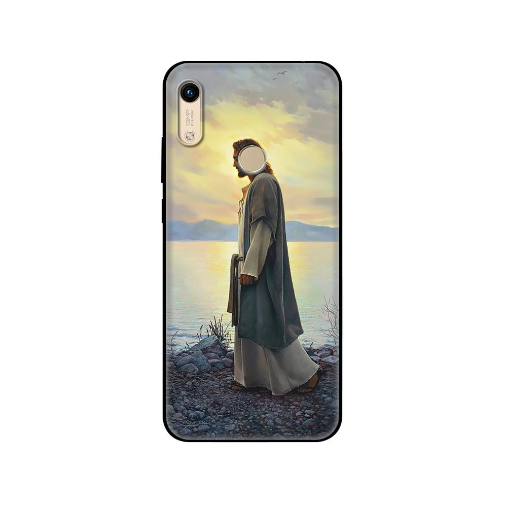 Black Tpu Case For Huawei Honor 8a Prime 8s Prime 9 Lite Honor 9A 9C 9X Premium 9x Pro 9S Case Cover Christ Jesus Cross