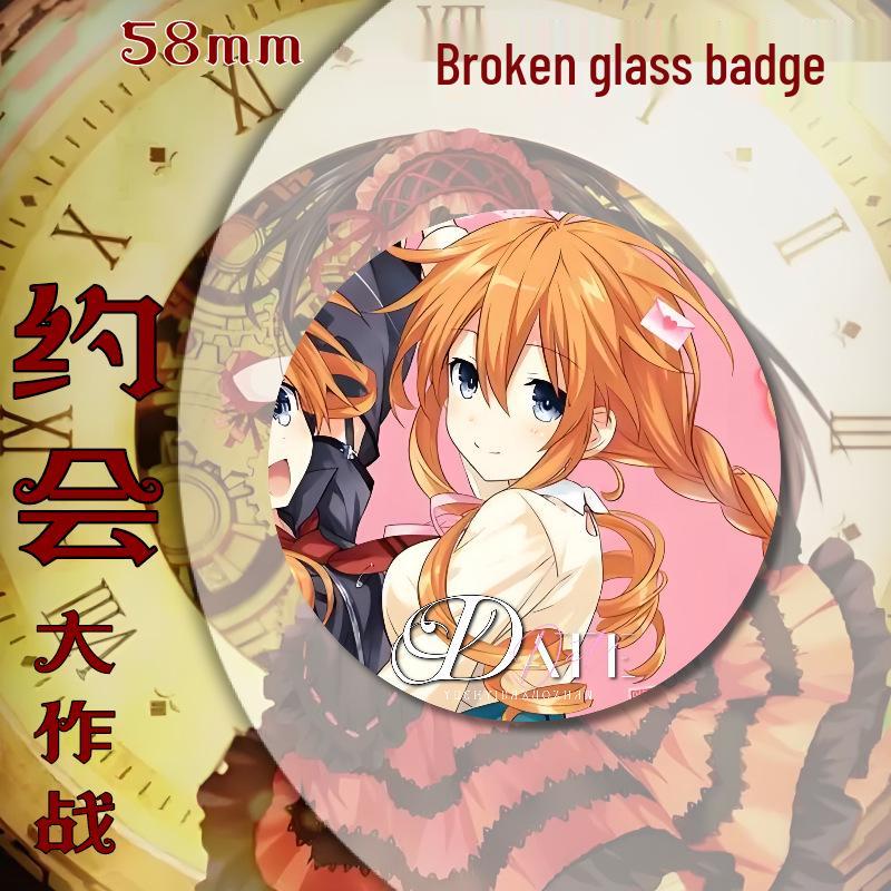 Date A Live Tokisaki Kurumi Tinplate Badge: Anime Brooch & Backpack Charm