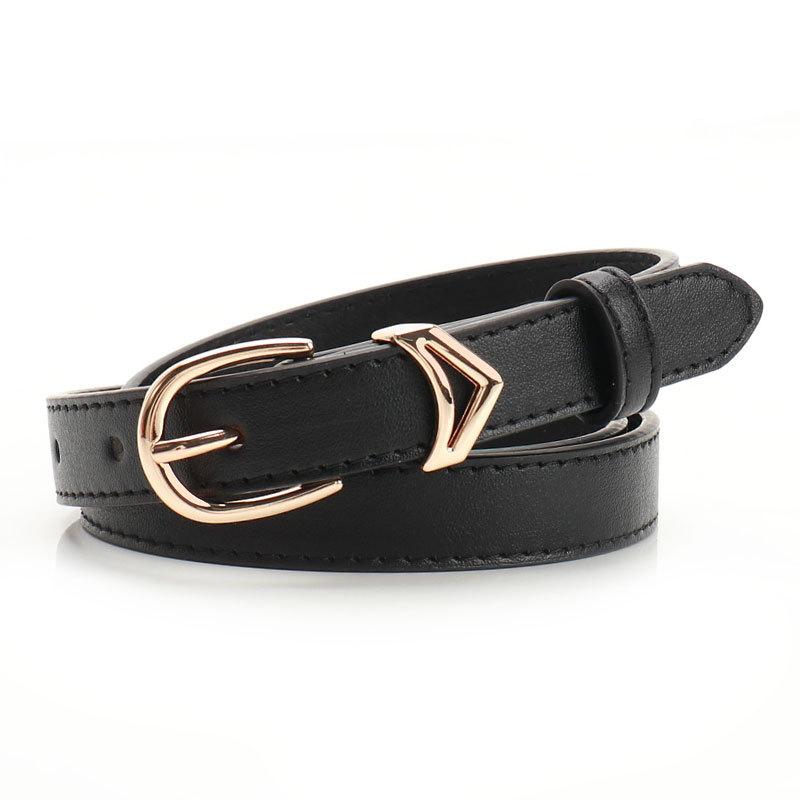 New Korean Version of Ins Style Alloy Women's Thin Belt Versatile Skirt and Pants Decoration Belt Candy Color High-end Belt for Women