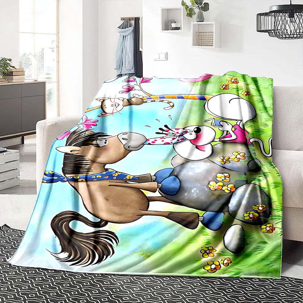 Springtime Friends Blanket Soft Throw Blanket For Home Bedroom Bed Sofa Travel Office Solid Christmas Blanket