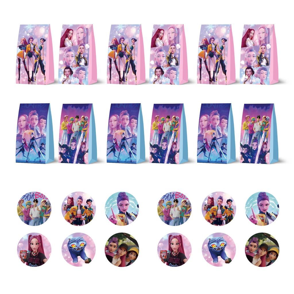 Huntress Candy Paper Bags Birthday Party Gift Bags Wrapped Paper Bags Popcorn Bags