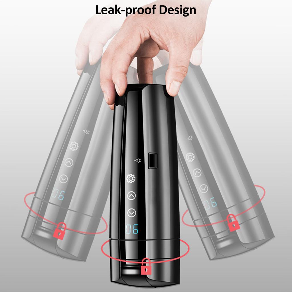 12V24V Car Heating Cup, 400mL Stainless Steel Heated Travel Mug Car Home Dual Use Smart