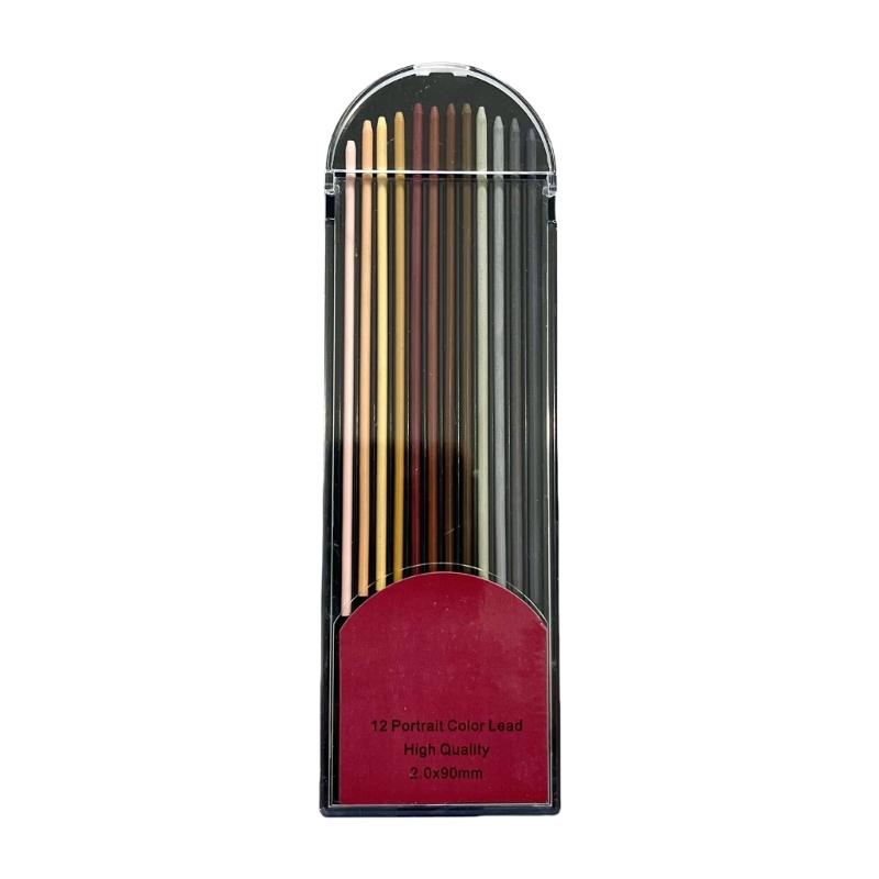 

2.0mm Mechanical Pencils Set with 12 Leads Refills Sketching Pencils Practical Artist Leads Pencil Automatic Pencils