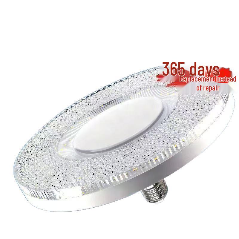 Crystal UFO Lamp: LED E27 Screw, Eye-Protecting White Light for Living, Bedroom, Dining – Energy Efficient