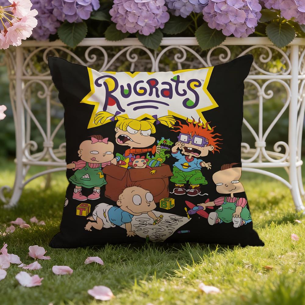 Anime cartoon R-Rugrats Cushion Cover Home & Car Dual-Scene Pillow Cover: Reversible for Premium Comfort