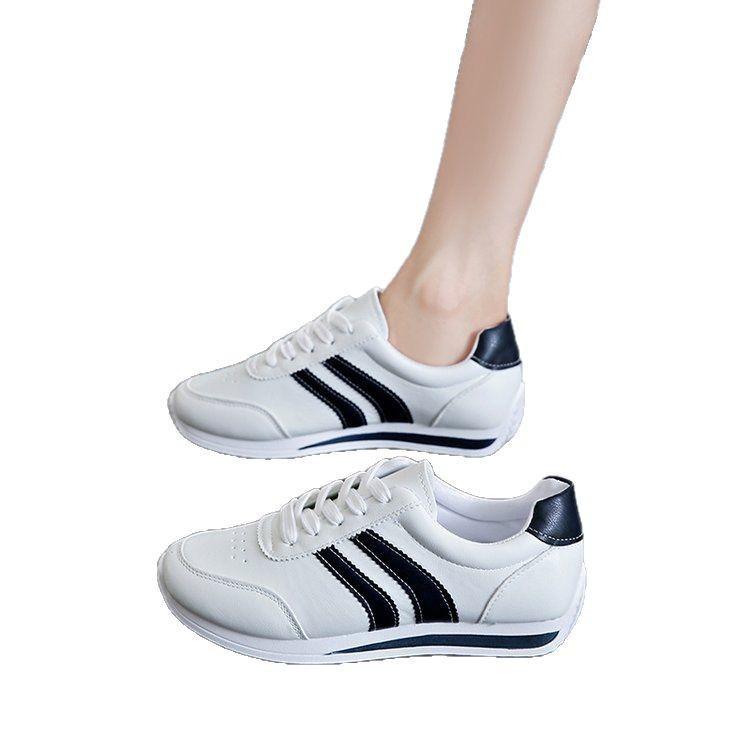 New lace-up casual sneakers soft-soled Forrest Gump flat non-slip student shoes soft leather