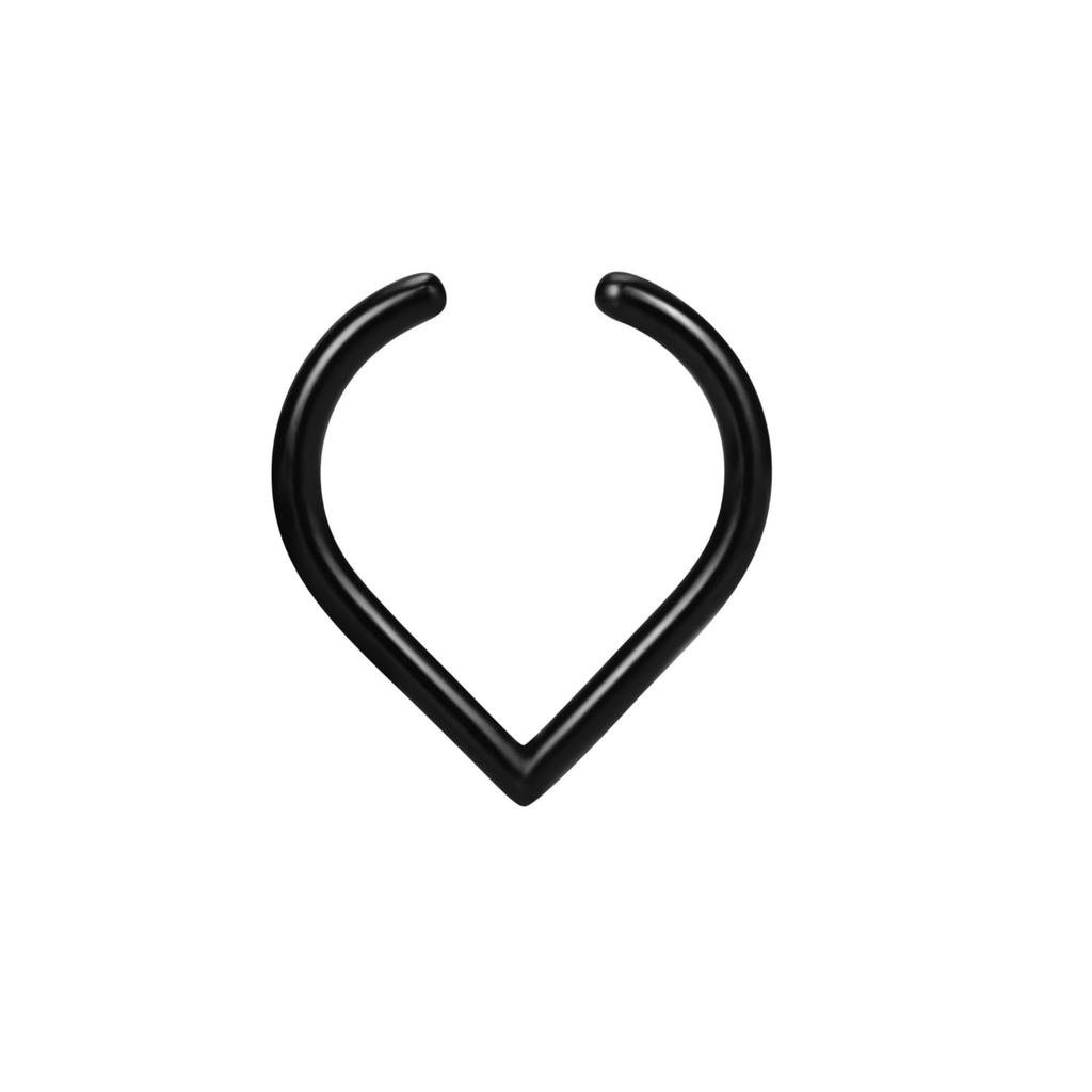 5Pcs New Stainless Steel Faux Septum Ring for Women Men Fake Non-Piercing Nose Ring Jewelry Non-Pierced Clip on Nose Ring Hoop