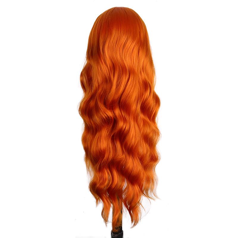 Dlouhé Kudrnaté Paruky pro Ženy Syntetické Vlasy Kaštanová Paruka s Hustou Ofinou Dlouhá Kudrnatá Paruka pro Bílou Ženu Kostým Drag Queen Cosplay