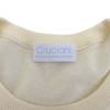 Cruciani Beautiful Tulle Lace Short-sleeved Knit Top for Women, Ivory, Size 38, 241706 Tops 38 IvoryUsed