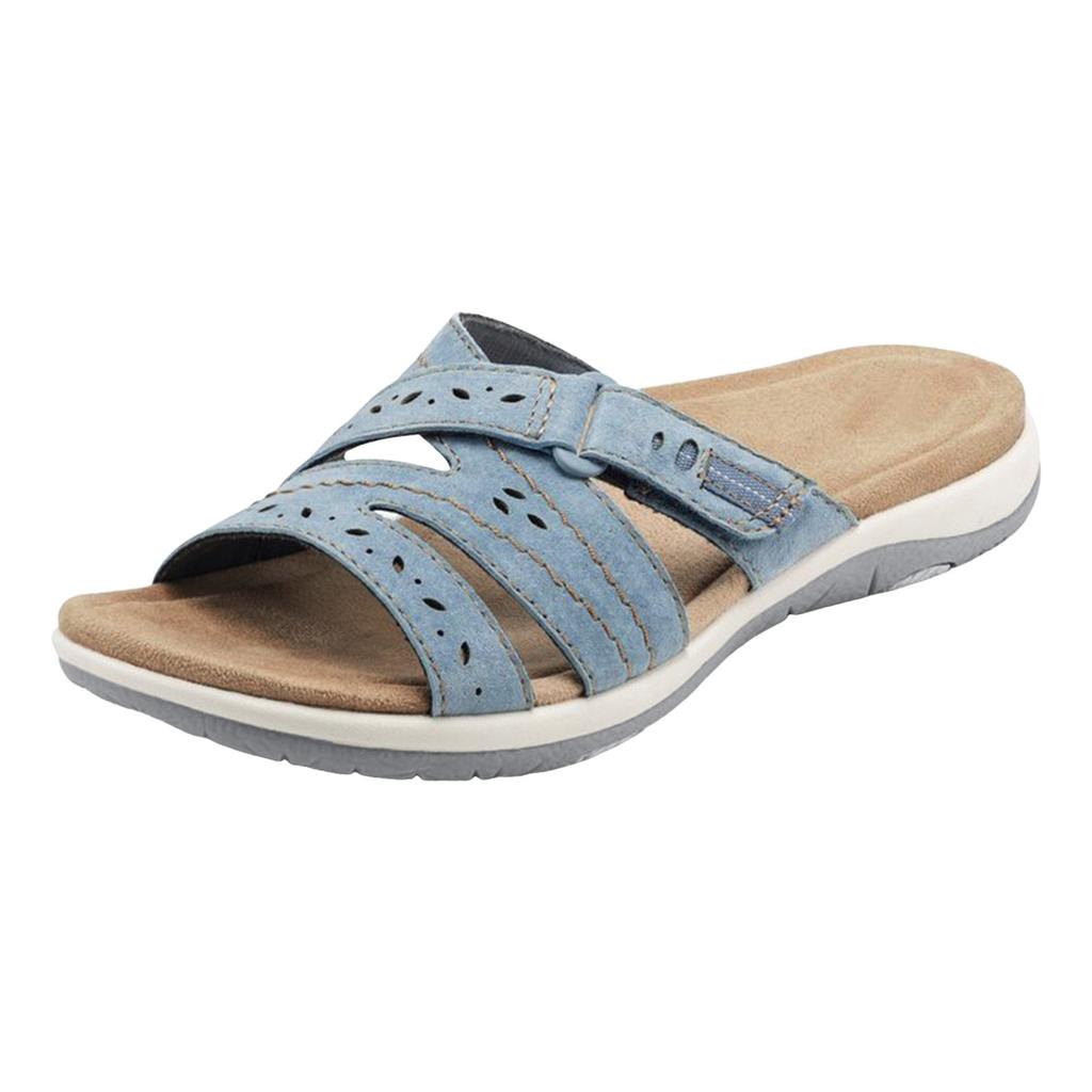 Sommer Damen Keilsandalen Premium Orthopädische Sandalen mit offener Spitze Vintage Anti-Rutsch Leder Casual Damen Plateau Retro Schuhe