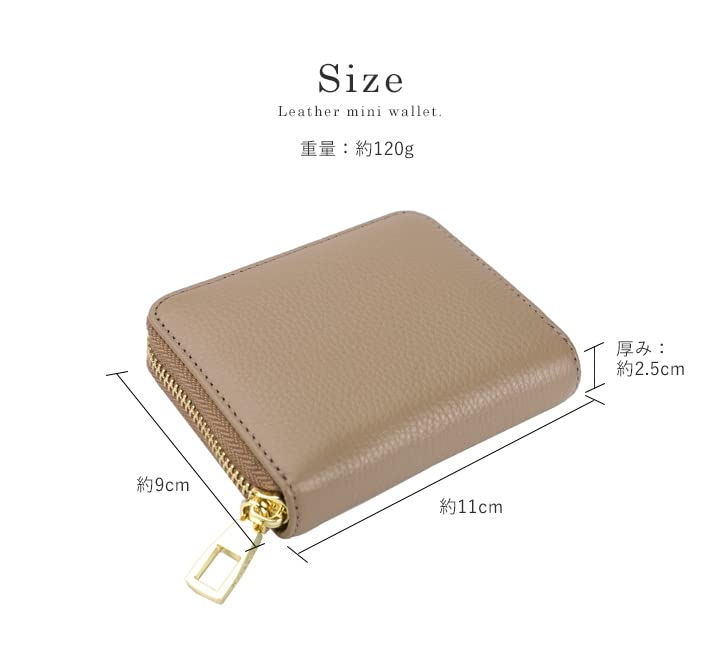 Lizdays Card Mini Wallet for Men and Card Cowhide Leather Gold x Case, Women, Accordion-Style Slots, RFID-Proof, High-Quality (Color Gold)