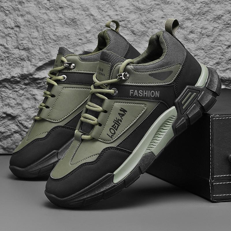 2025 Spring New Casual Sports Shoes Men's Korean Version of Versatile Outdoor Mountaineering Board Shoes Non-slip and Wear-resistant Tooling Shoes