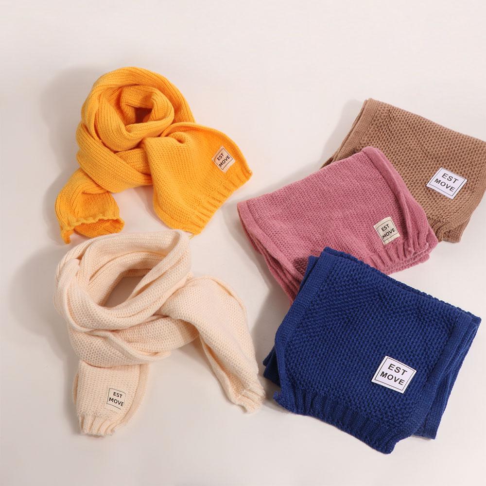 Autumn Winter Children Knitted Scarf Korean Style Wool Knitting Scarves Boys Girls Scarf  Gifts