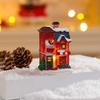 Christmas micro landscape mini luminous small house tabletop ornament Christmas tree ornament children's small gift