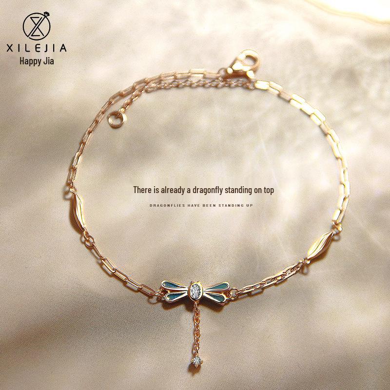 

Original S925 Sterling Silver Dragonfly Bracelet - Elegant New Year Gift for Girlfriend or Best Friend