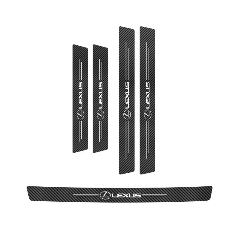 1/4/5 Pezzi Striscia Protettiva per Davanzale Porta Auto in Pelle Fibra di Carbonio Per Lexus F SPORT GX460 Ct200h IS250 ES 220D IS200 Fsport GS GX IS