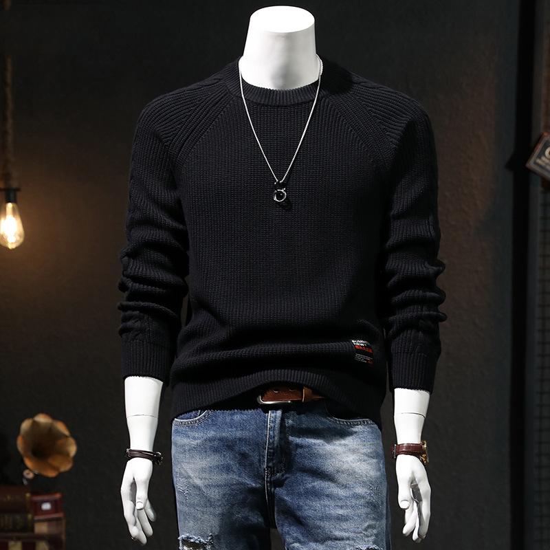 Men s Winter 2025 Plus Size Heavyweight High-End Knit Sweater XXXL (85-95 kg)