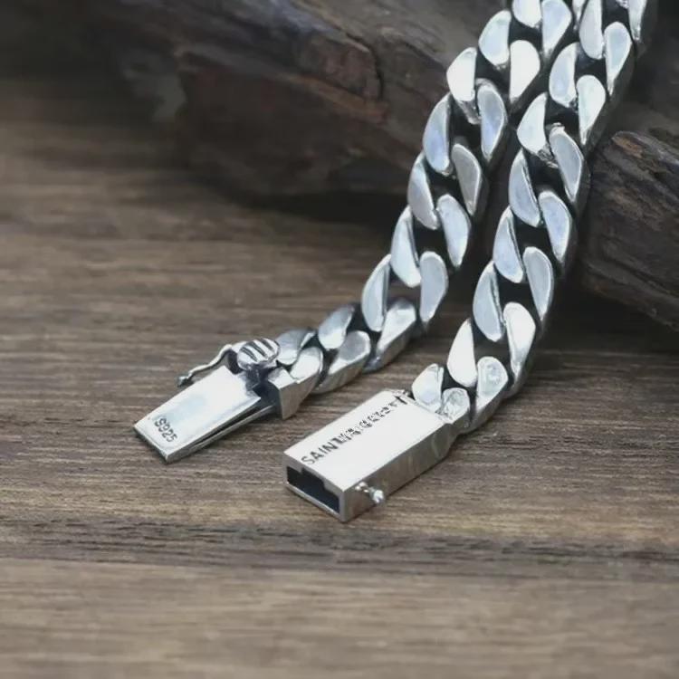 Men's Thick Cuban Chain Bracelet - Punk Style Braided Hip-Hop Accessory