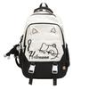 New Student Schoolbag Female Junior High School Students' Large-capacity Leisure Simple Kitten Printed Backpack Backpack