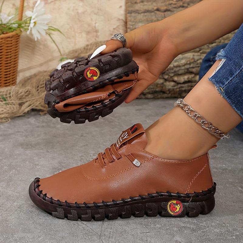 Women'S Casual Low-Top Sneakers - Lightweight Soft Synthetic Cover & PU Sole, Round Toe Slip-On Shoes In Assorted Colors - All-Season Comfort