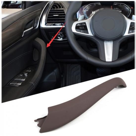 Brown Left Car Inner Door Handle Pull Covers Trim For BMW X3 X4 G01 G02 2018-21