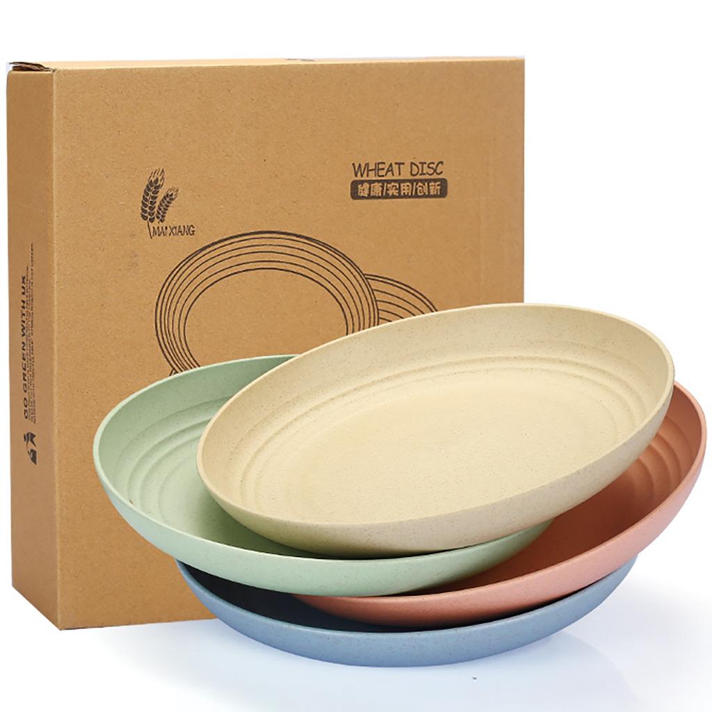 High Grade Wheat Straw Dinnerware Set Children's Unbreakable Dishes Tableware Fork Spoon Chopsticks Bowls Cup Dish Camping Set