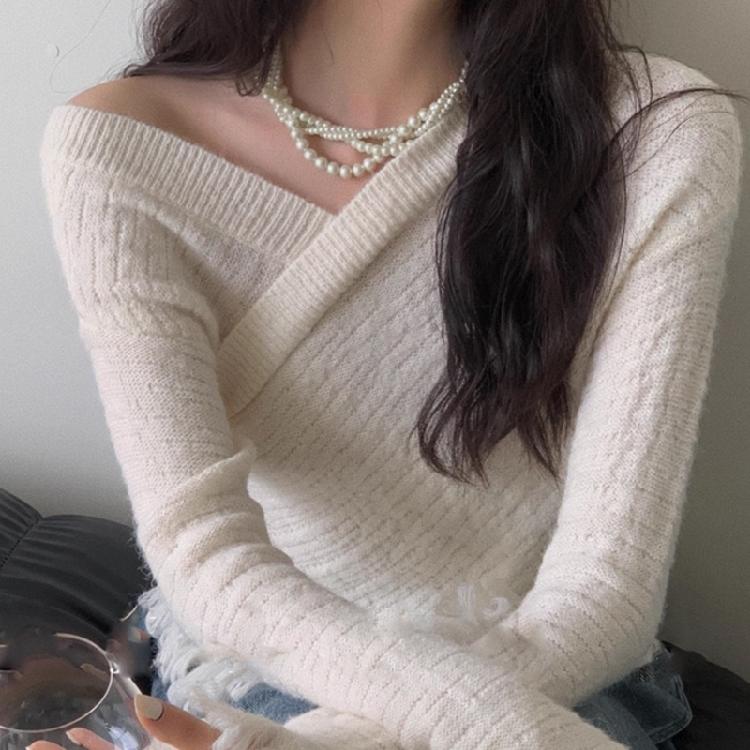 Beautiful Multilayer Necklace Graceful Pearls Beaded Chain Gift for Friend