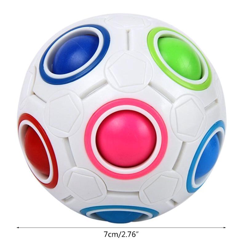 Sensory Fidget Ball Decompression Toy Spherical Puzzle Football Stress Relief Ball for Toddlers Adults Funny Color Match