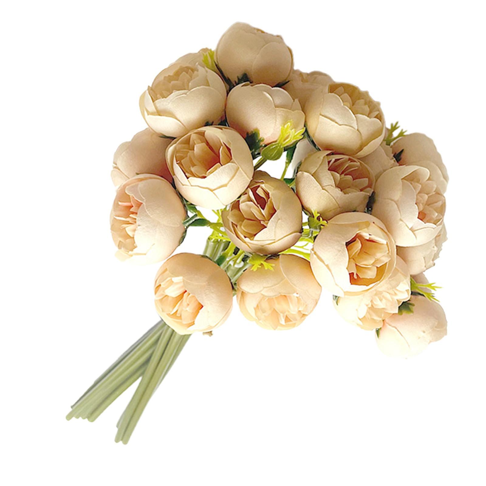 

Simulation 27 Tea Roses Single Hand Tied Peony European Home Decoration Wedding Bouquet Photography Props One Size