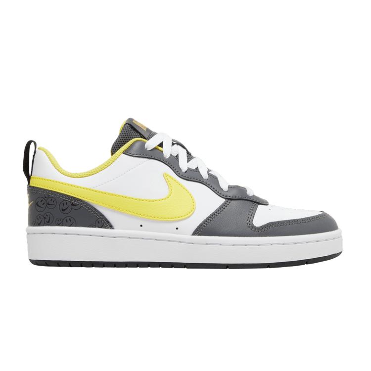 Nike Court Borough Low 2 SE GS White Yellow Strike 35.5