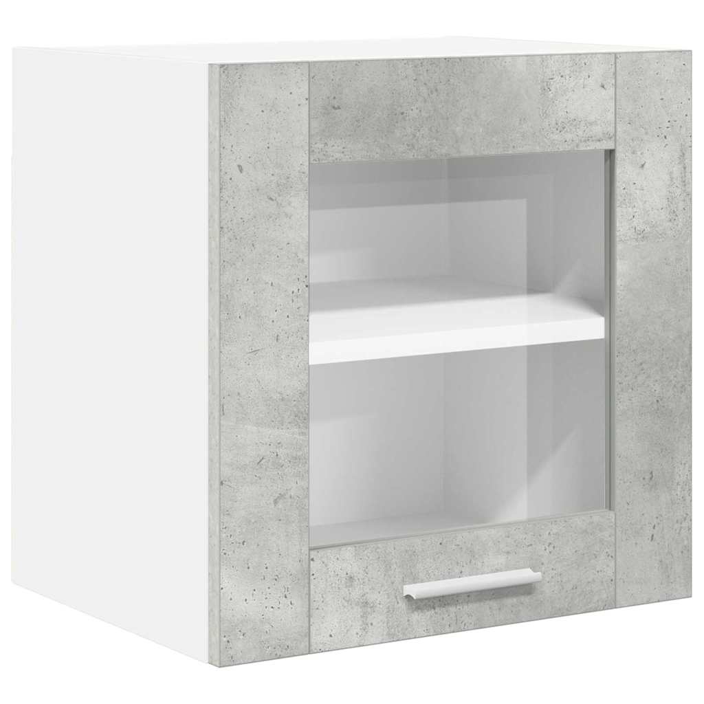 Riga Wall Mounted Storage Cabinet Set 2 pcs Concrete Grey 40 x 31 x 40 cm