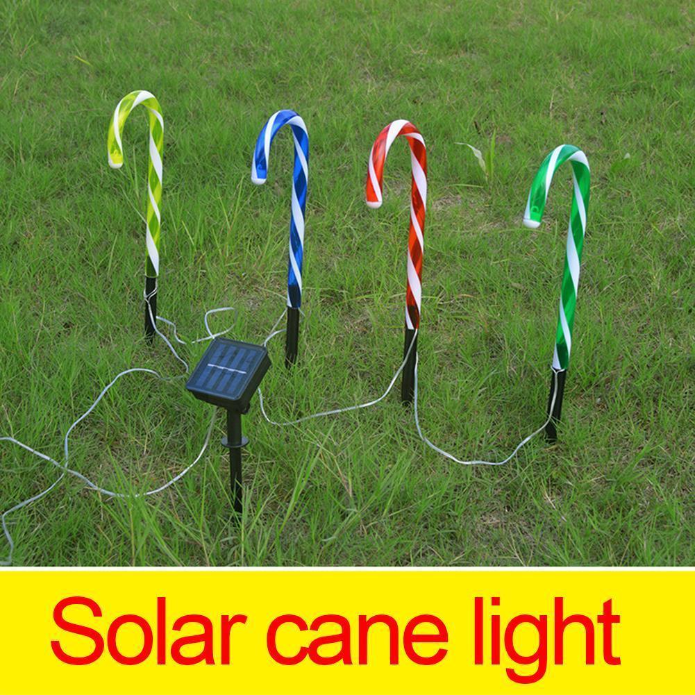 One For Four Solar Cane Lights Outdoor Candy Christmas Tree Decoration ...