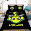 Juegos de Cama 3D Adolescentes Moto R-Rossi 46 Motocicleta Para Niños Niños Funda Nórdica Con Funda de Almohada Juego de Ropa de Cama Textil para el Hogar