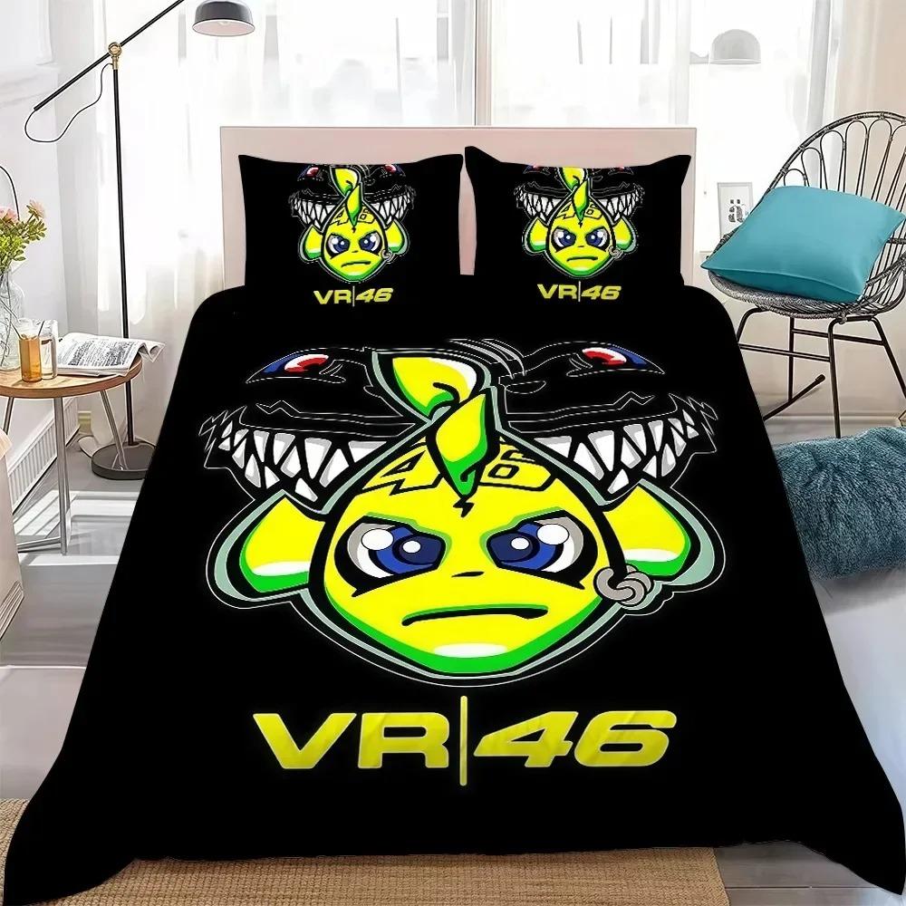 Juegos de Cama 3D Adolescentes Moto R-Rossi 46 Motocicleta Para Niños Niños Funda Nórdica Con Funda de Almohada Juego de Ropa de Cama Textil para el Hogar