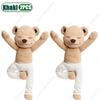1-3PCS Cute Yoga Bear Doll Variety Shape Doll Plush Toys for Kids Brown Adjustable Pose Bear Companion Sleeping Doll for Kids