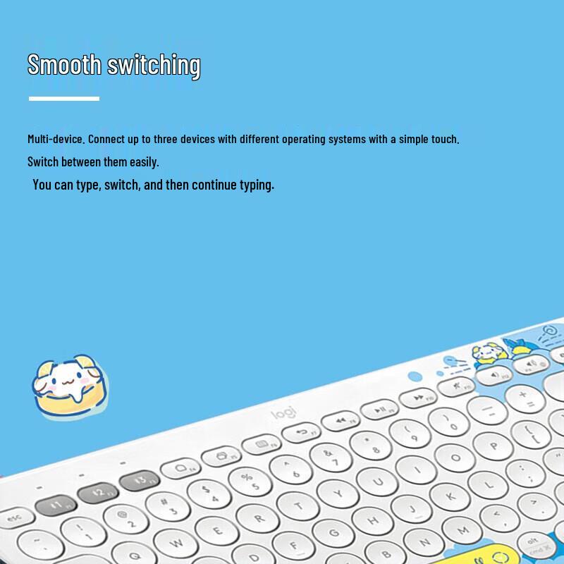 Logitech K380 Multi-Device Bluetooth Keyboard - Cinnamoroll Edition