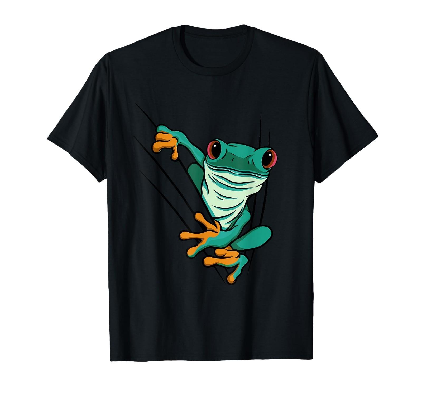 Frog animal motif animal print frog T-Shirt Mens Womens Tees Top S