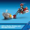 LEGO Sonic the Hedgehog Shadow the Hedgehog Escape Building Set, Motorcycle Toy, Video Game Character Figure, Kids' Sonic Toy, Gamer Gift, Ages 8+, 76
