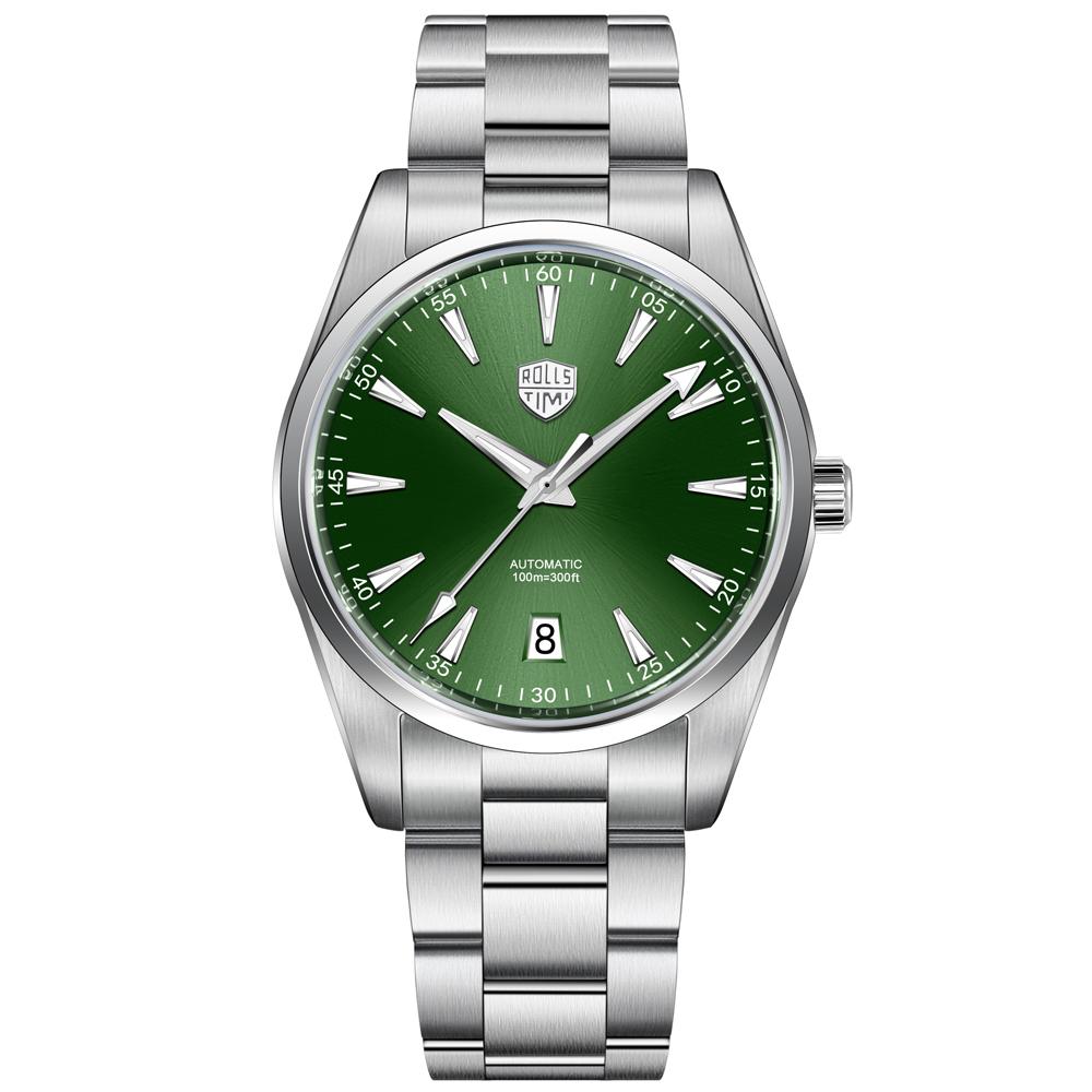 Rollstimi New Men's Mechanical Watches NH35A Automatic Watch Men AR Sapphire crystal BGW9 Luminous Waterproof Wristwatch