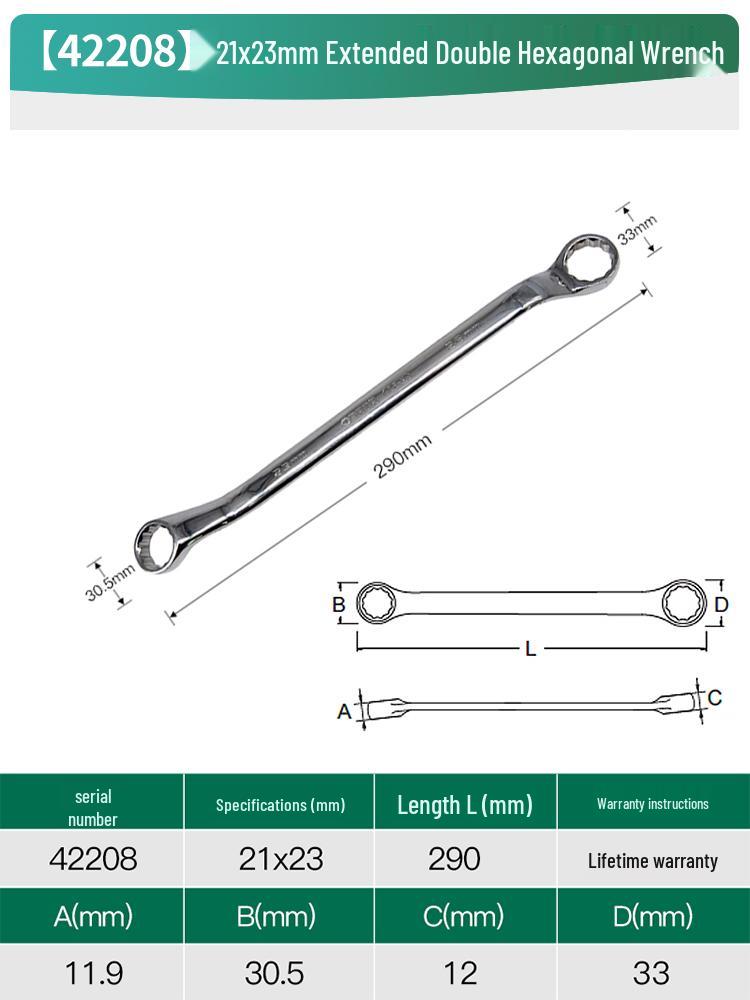 SATA Dual-Ended High-Strength Star Wrench Glasses Repair Tool Set (Sizes 8-10-24)