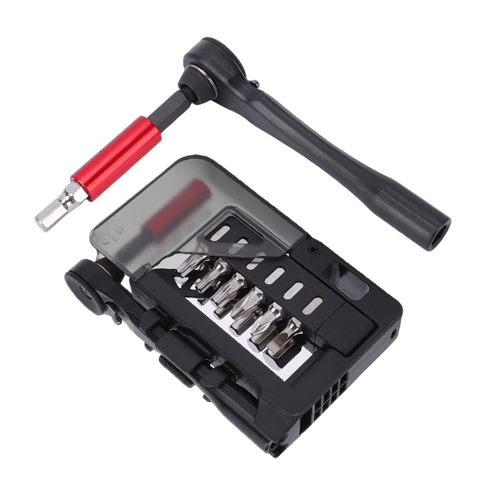 Repair Wrench Set, Multifunctional Aluminum Alloy   Maintenance Tool Set for Road Mountain Bike, Compact Folding Structure with Integrat