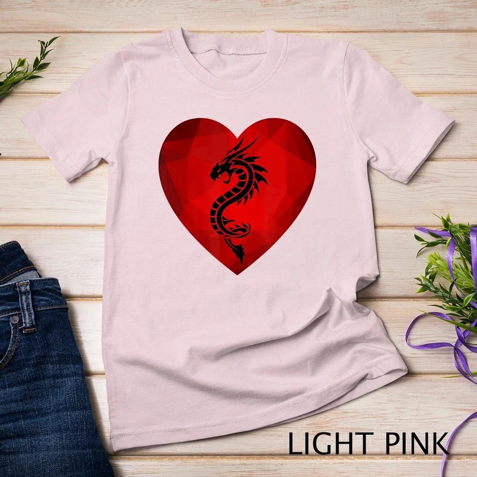 Dragon Valentines Day Heart Women Dragon Lover valentine T-Shirt Unisex 6