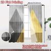 Flat Printing Curtains Without Rod Golden Triangle Abstract Valentine Is Day Festival Versatile Curtain Set Of 2 Minimalist Made Polyester Washable